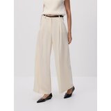 Reserved Hlače širokih nogavica - krem | shoptok.hr