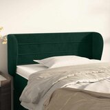 Uzglavlje s ušima tamnozeleno 93x23x78/88 cm baršunasto | shoptok.hr