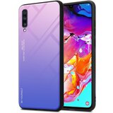 Cadorabo Ohišje, združljiv s Samsungom v roza - modri - dvobarvni zaščitni pokrov iz silikona TPU in hrbta iz kaljenega stekla, (20570549) Cene