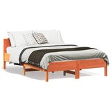 Maison Chic Posteljni okvir - Dvoposteljna postelja - Zakonska postelja brez vzmetnice voščeno rjav 120x190 cm borovina-J13161, (21769373) | Shoptok.si