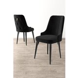 Hanah home Newa - Black Black Chair Set (2 Pieces) | ePonuda.com