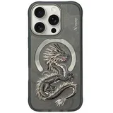 DRAGON maskica kompatibilna s MagSafeom za iPhone 16 Pro Max siva