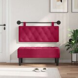  Držeće uzglavlje Zidne Vinska crvena 110 x 55 x 7 cm Baršun - boja crnog vina 100 cm bez LED | shoptok.hr