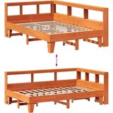  Krevet s regalom za knjige bez madraca 120 x 190 cm od borovine | shoptok.hr
