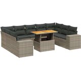  10-dijelni set vrtnih sofa od poliratana s jastucima sivi | shoptok.hr