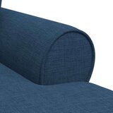 Naslonjač z krilom z blazino Modra 91 x 157 x 91 cm blago, (5000133044) | Shoptok.si