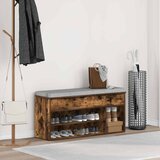  Klupa za cipele boja dimljenog hrasta 102x30,5x45 cm drvena | Eponuda.com