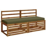  Jastučići za klupe - 2 dijela SOEST 2 kom. 100% poliester - Maslinastozelena 150 x 50 x 8 cm Melange | shoptok.hr