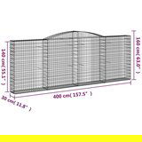  Lučne gabionske košare 5 kom 400x30x40/60 cm pocinčano željezo | shoptok.hr