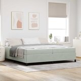  Krevetna konstrukcija Svijetlo siva 200 x 200 cm tkanina | shoptok.hr