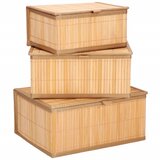  HA0153 KOŠARA ZA SKLADIŠTENJE OD BAMBUSOVA 3 KOMADA | shoptok.hr