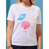 Sinsay Pamučna majica s printom | shoptok.hr