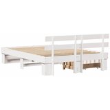  Krevetna konstrukcija Bijelo 150 x 200 cm Čvrsto borovo drvo | shoptok.hr