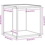  Kutne police Crni hrast 33 x 33 x 34,5 cm Konstruirano drvo | shoptok.hr