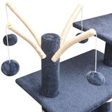  Penjalica Grebalica za Mačke sa Stupovima od Sisala 125 cm Tamno Plava | shoptok.hr