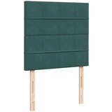 vidaXL Box spring postelja z vzmetnico temno zelen 90x190 cm žamet | Shoptok.si