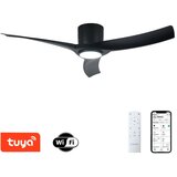  ZEVENTI - LED plafonski ventilator ORBITO LED/24W/230V Wi-Fi Tuya crni + daljinski upravljač | Eponuda.com