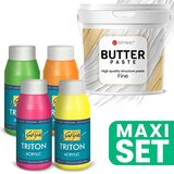 Artmie puter 3D pasta i TRITON set akrilnih boja - fluorescentne nijanse cene