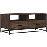 Maison Chic Klubska mizica - kavna mizica - Nizka mizica rjavi hrast 100x50x45 cm inžen. les in kovina, (21755338) | Shoptok.si