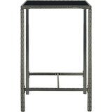  Vrtni barski stol sivi 70 x 70 x 110 cm od poliratana i stakla | shoptok.hr
