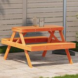 vidaXL Piknik miza voščeno rjava 105x134x75 cm trdna borovina Cene