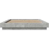 vidaXL Posteljni okvir betonsko siv 120x200 cm inženirski les | Shoptok.si