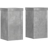  Stalci za biljke 2 kom siva boja betona 10 x 10 x 18 cm drveni | shoptok.hr
