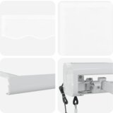 vidaXL samodejna retraktibilna tenda bela 300x250 cm, nadomestni material za tendo 3x2.5 m bela | Shoptok.si