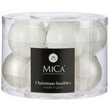 Mica Decorations Božićne kuglice (Bijela, Staklo, Promjer: 6 cm, 10 Kom.) | shoptok.hr