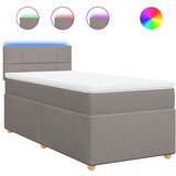 vidaXL Box spring postelja z vzmetnico taupe 90x190 cm blago, (21291738) Cene