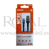  usb kabal linkag LKCB-28 micro 2.4A 1m crni Cene