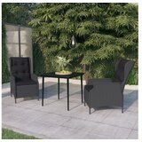  3-dijelni vrtni blagovaonski set tamnosivi | shoptok.hr