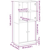  Visoka omara z vrati artisian hrast 68x37x142 cm inženirski les | Shoptok.si