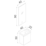 Hanah home Kupatilski ormarić sa umivaonikom i ogledalom (2 komada) Ferla 40 329 | Eponuda.com
