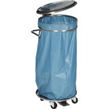 VAR Stojalo za vreče za smeti s pedalom, iz nerjavnega jekla, prostoročno odpiranje, prostornina 120 l | Shoptok.si