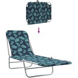  Sklopive ležaljke za sunčanje 2 kom čelik/tkanina uzorak lišća | shoptok.hr