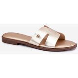 EVENTO Women's Flat Sandals Made Of Eco Leather Golden Firvania | shoptok.hr