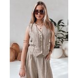 DStreet Marynarka damska bez rękawów LINELIA brązowa | Shoptok.si