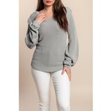 Fenzy Pulover Z Dolgimi Rokavi, Siv | Shoptok.si