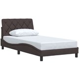  Posteljni okvir brez vzmetnice temno rjav 100x200 cm blago, (21791632) | Shoptok.si