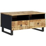 Maison Chic Klubska mizica - kavna mizica - Nizka mizica 80x54x40 cm trden mangov les in inženirski les, (21754179) Cene