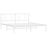 Metalni okvir za krevet s uzglavljem bijeli 183x213 cm | shoptok.hr