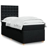  Krevet s oprugama i madracem crni 100 x 200 cm od tkanine | shoptok.hr