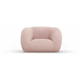 Cosmopolitan Design Svetlo rožnat fotelj iz tkanine bouclé Essen –