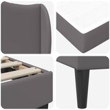  Krevetna konstrukcija Siva 80 x 200 cm Umjetna koža | shoptok.hr