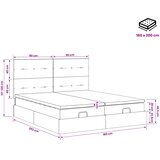  od pjene s madracem i LED-om Tamno plava 180 x 200 cm | shoptok.hr