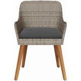  Vrtna stolica s jastukom 2 pcs Crna 62,5 x 55 x 82 cm poliratan | shoptok.hr