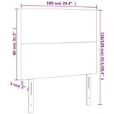  Uzglavlje plavo 100x5x118/128 cm od tkanine | shoptok.hr
