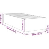  Okvir kreveta bez madraca svjetlosivi 90x200 cm od tkanine | shoptok.hr