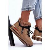 Boto Fur Platform Sports Shoes Dark Beige Jamarie | ePonuda.com